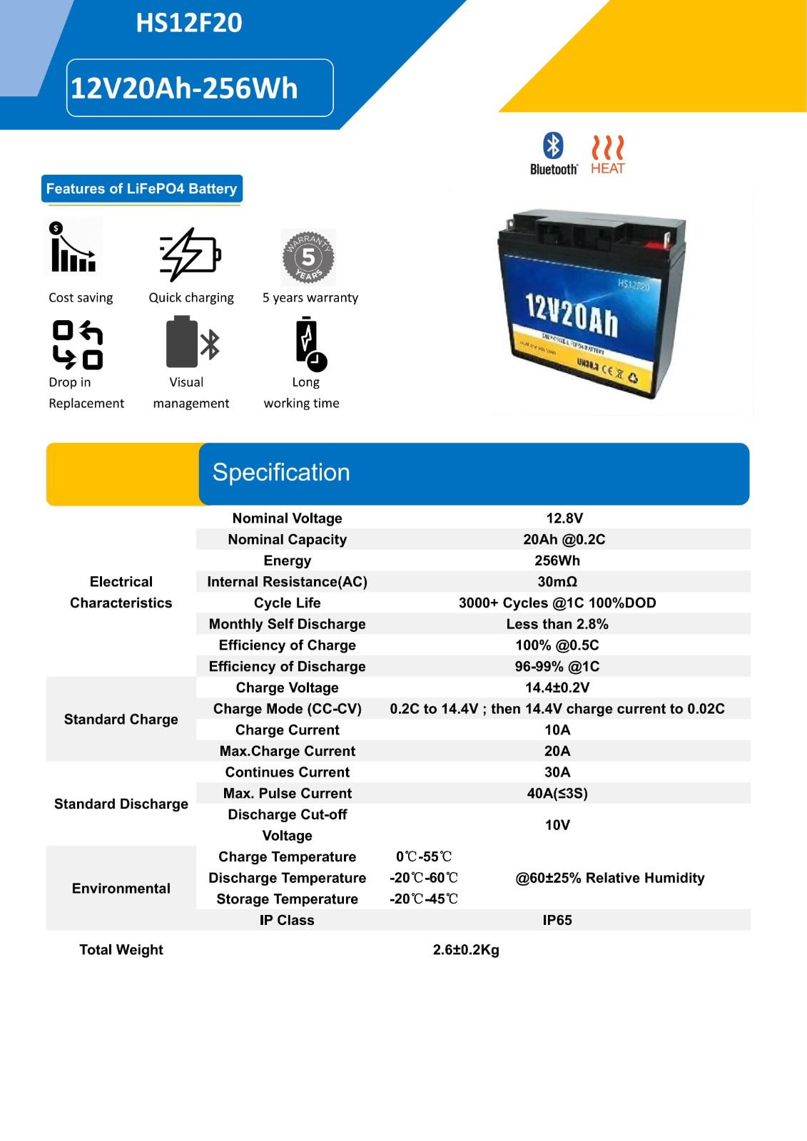 Lead-acid replacement battery12V20AH