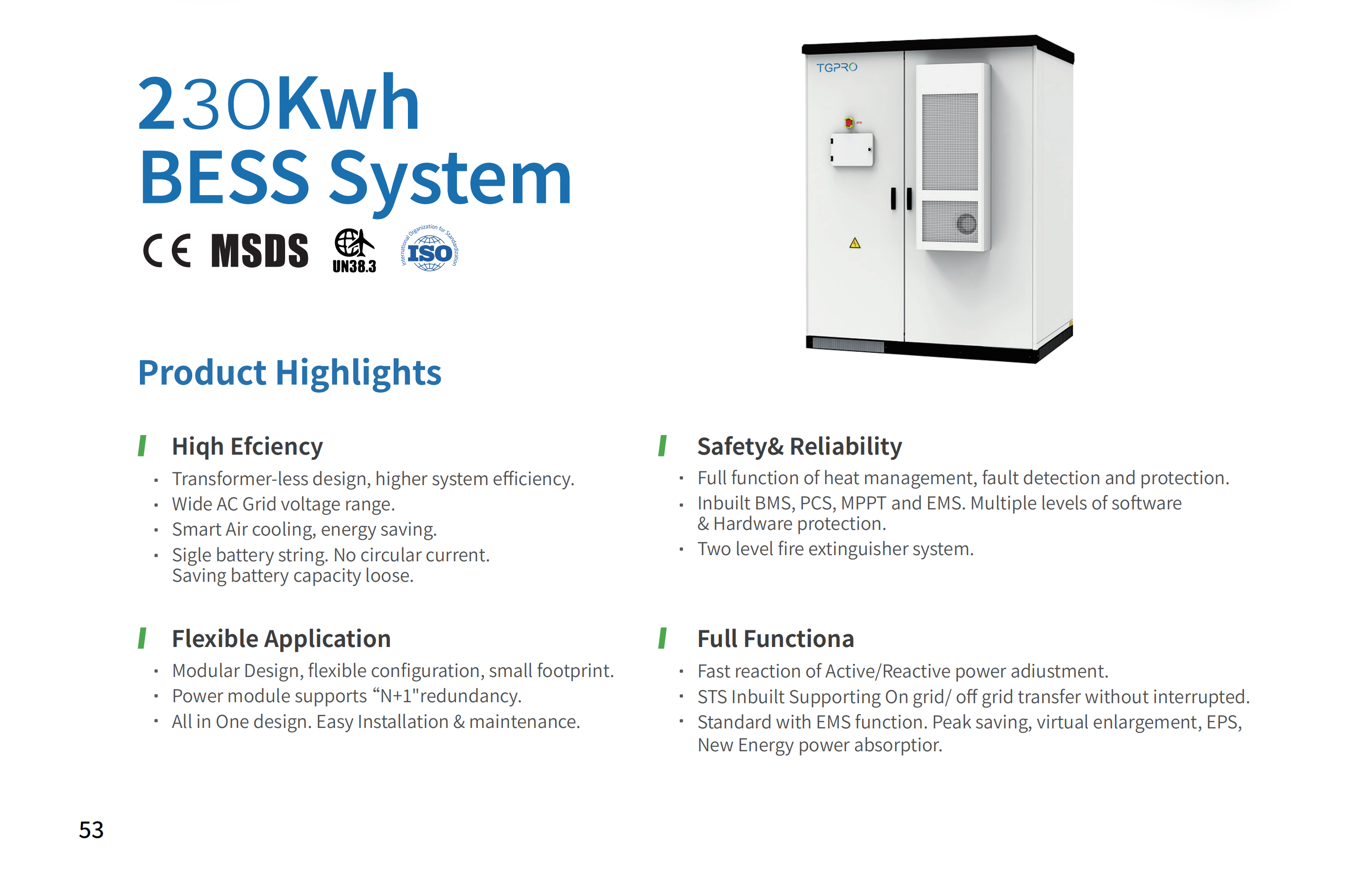 230Kwh BESS System